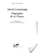 GEOGRAPHIE DE LA FRANCE.: 3ème édition 9782130456780