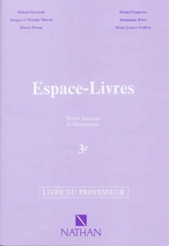 Espace livres, 3e. Professeur 9782091754505