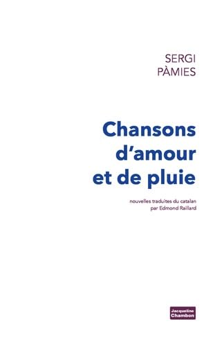 Chansons d'amour et de pluie 9782330030209