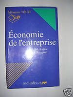 Economie d'entreprise (dege) 9782852327689