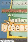 Avertissement aux écoliers et lycéens 9782910233938