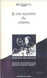 Je me souviens du cinéma 9782907217071