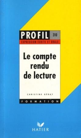 Le compte rendu de lecture 9782218054068