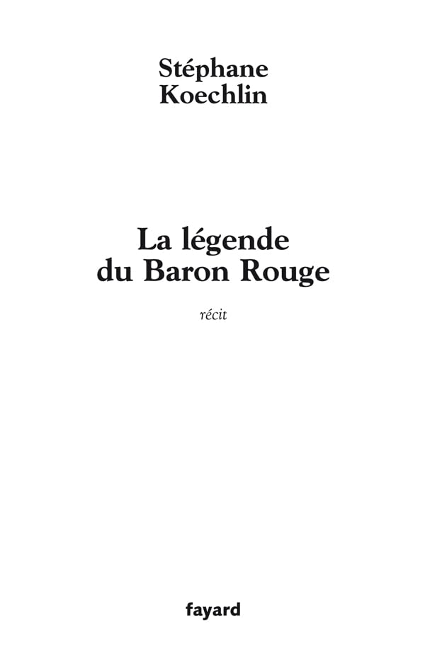La légende du Baron Rouge 9782213638416