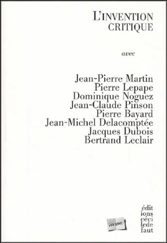L'invention critique 9782350180021