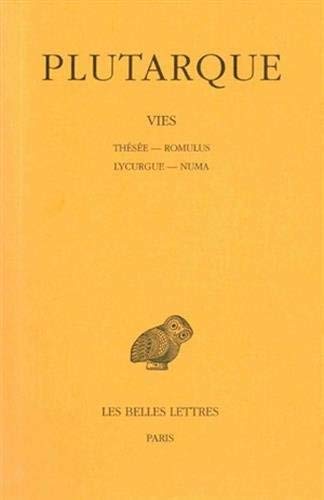 Les Vies parallèles, tome 1 : Thésée-Romulus ; Lycurgue-Numa de Plutarque (1964) Broché