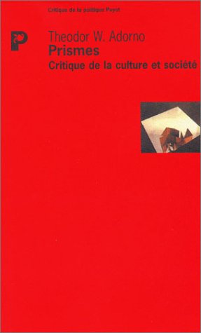 Prismes : Critique de la culture et société 9782228897808