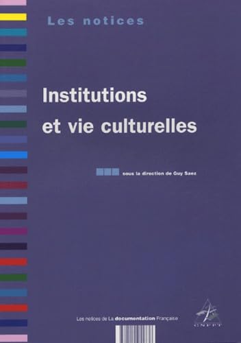 Institutions et vie culturelles 9782110055736