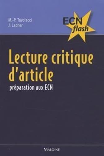 lecture critique d'articles - ecn flash: PREPARATION AUX ECN 9782224030155