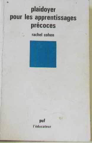 Plaidoyer pour les apprentissages précoces 9782130389422