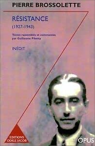 Résistance, 1927-1943 9782738106513