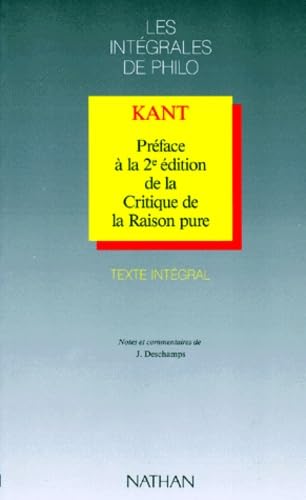 Préface à la 2è édition de la critique de la Raison pure 9782091758633