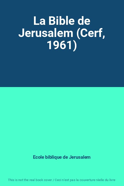 La Bible de Jerusalem (Cerf, 1961)