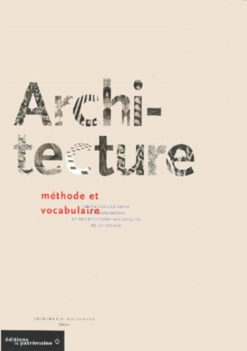 Architecture : méthode et vocabulaire 9782858225934