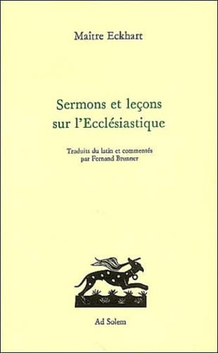 Sermons et leçons sur l'Ecclésiastique 9782940090747