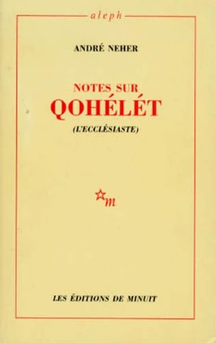 Notes sur Qohelet 9782707314888