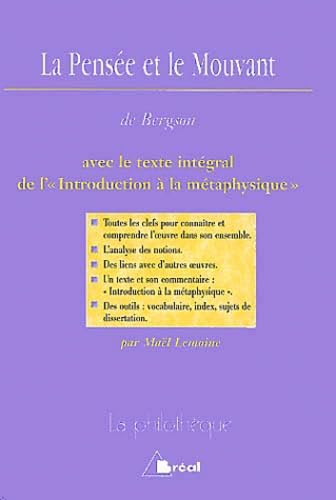 La pensée et le mouvant (Bergson) 9782842919542