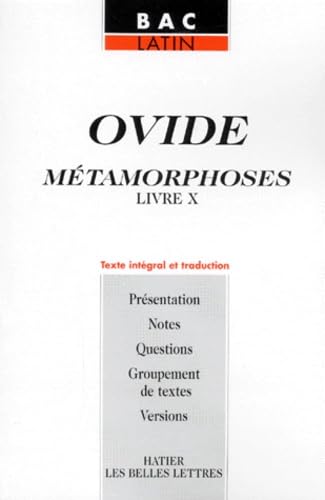 Métamorphoses, livre X 9782218728648
