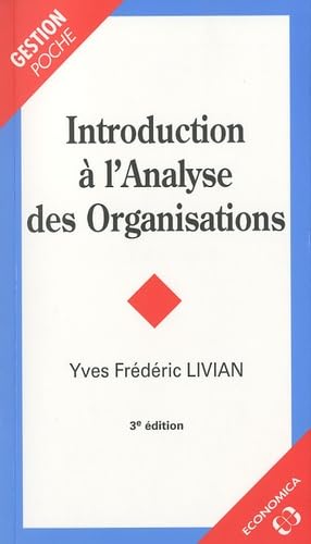 Introduction à l'analyse des organisations 9782717858112