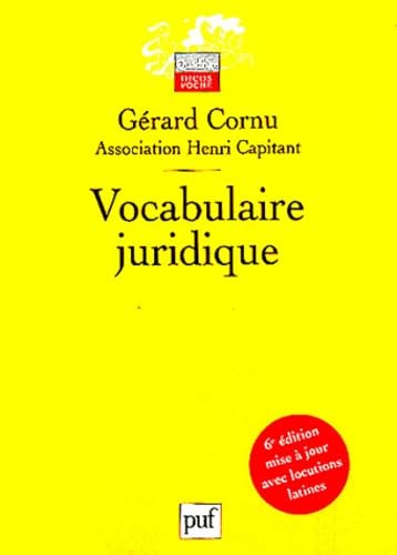 Vocabulaire juridique 9782130547426