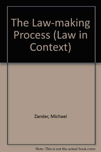 The Law-making Process 9780297795629
