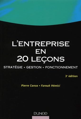 L'Entreprise en 20 leçons : Stratégie - Gestion - Fonctionnement 9782100072286
