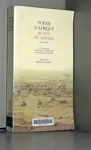 Poésie d'Afrique au sud du Sahara 1945-1995 9782742705382