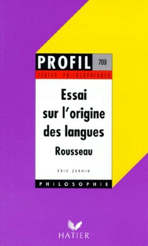 Essai sur l'origine des langues de Jean-Jacques Rousseau 9782218076541