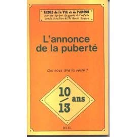 Annonce de la Puberté 9782868392022
