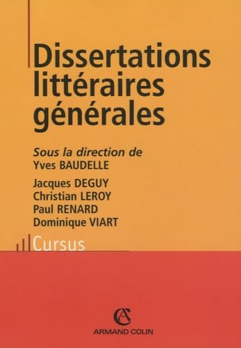 Dissertations littéraires générales 9782200343217