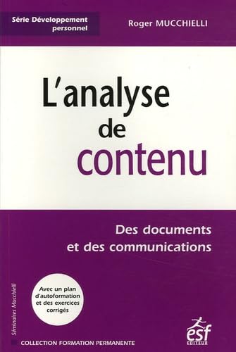 L'analyse de contenu 9782710117643