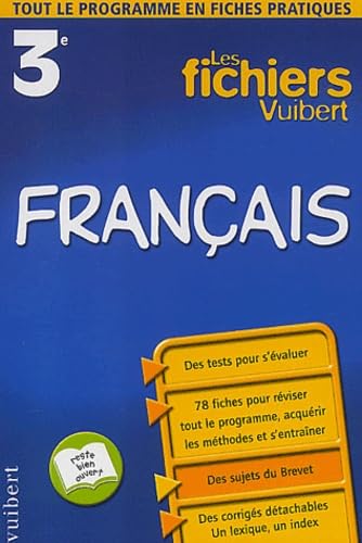 Les Fichiers Vuibert : Français, 3e (Fiches) 9782711737246