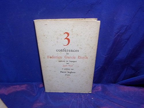 3 conferences traduites de l'espagnol par jean viet