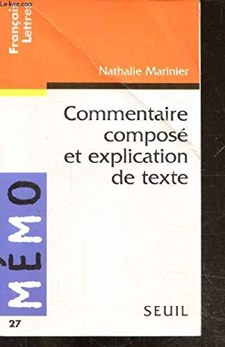 Commentaire composé et explication de texte 9782020261494