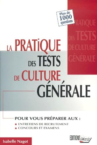 La Pratique Des Tests De Culture Generale 9782903893163