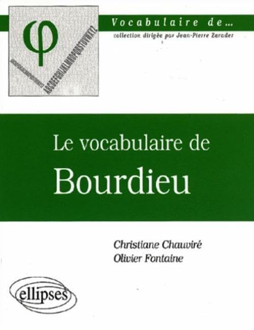 Le vocabulaire de Bourdieu 9782729811723