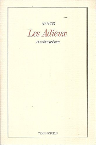 Les Adieux et autres poèmes 9782201015823