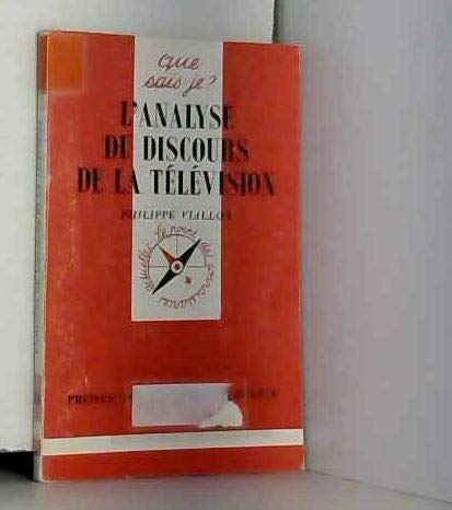L'analyse du discours de la télévision 9782130476320