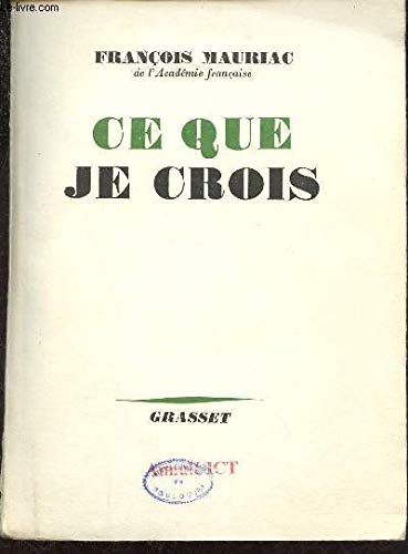 Ce que je crois