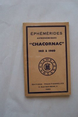 EPHEMERIDES ASTRONOMIQUES "CHACORNAC" 1951 à 1960