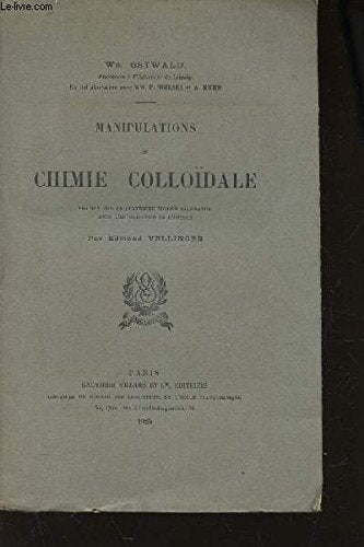 MANIPULATIONS DE CHIMIE COLLOÏDALE