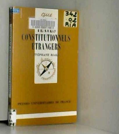 Textes constitutionnels étrangers 9782130440239
