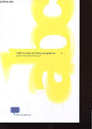 L'abc du droit de l'union europeenne 9789278405274