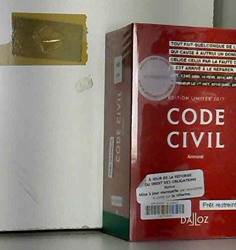 Code civil Edition limitée 2017 + réforme du droit des obligations 9782247164769
