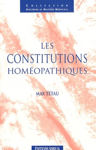 Les constitutions homéopathiques 9782842510398