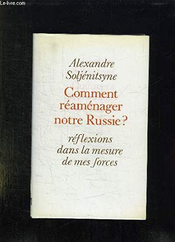 Comment reamenager notre russie? reflexions dans la mesure de mes forces. 9782286048501