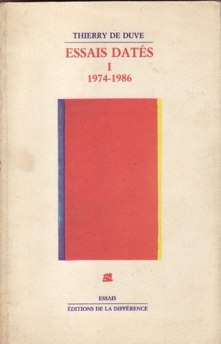 Essais, dates 1974-1986, volume 1 9782729102678
