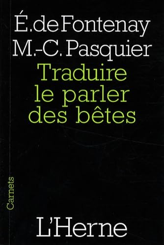traduire le parler des betes 9782851976963