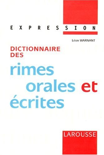 Dictionnaire des rimes orales et écrites 9782033409142