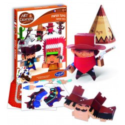 Sentosphere 02030 – Art and Creations Wilder Westen Set de boîtes en Papier 3373910020305